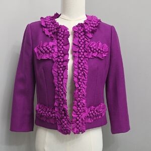 RARE Vintage Jenna Lyons Era J.Crew Astrid Silk/Wool Jacket